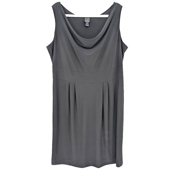 Clara Sunwoo Black Cowl Neck Jersey Sleeveless Minimalist Classic Tank Dress 1X - Picture 1 of 10